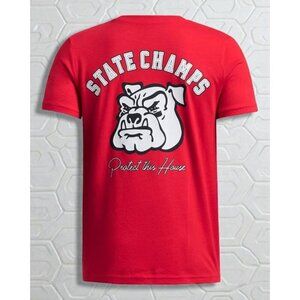 Youth Boys XL Collegiate 96 Graphic T Shirt Loose Fit Red New STATE CHAMPS